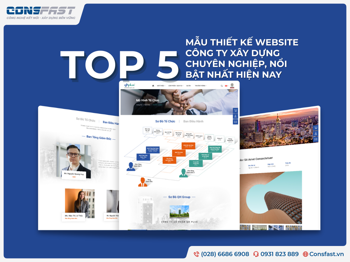 Top 5 mẫu thiết kế website công ty xây dựng chuyên nghiệp, nổi bật nhất hiện nay