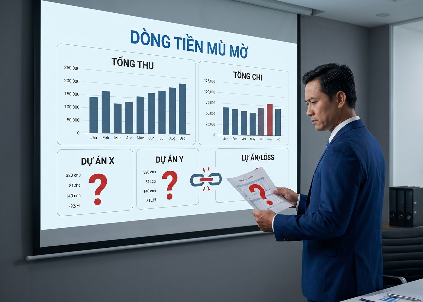 Dòng tiền mù mờ, đọng vốn