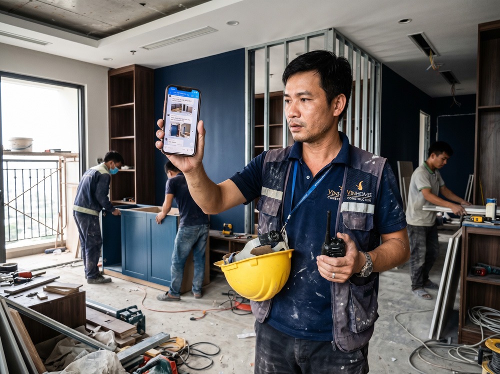 Nhân công xưởng và đội lắp đặt phát sinh nhưng không ai tổng hợp đúng