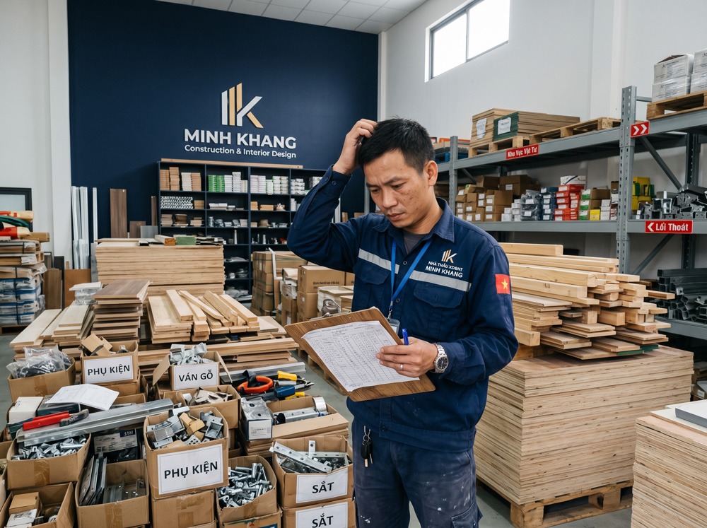 Vật tư gỗ, phụ kiện xuất nhiều hơn dự toán… nhưng không ai đo được