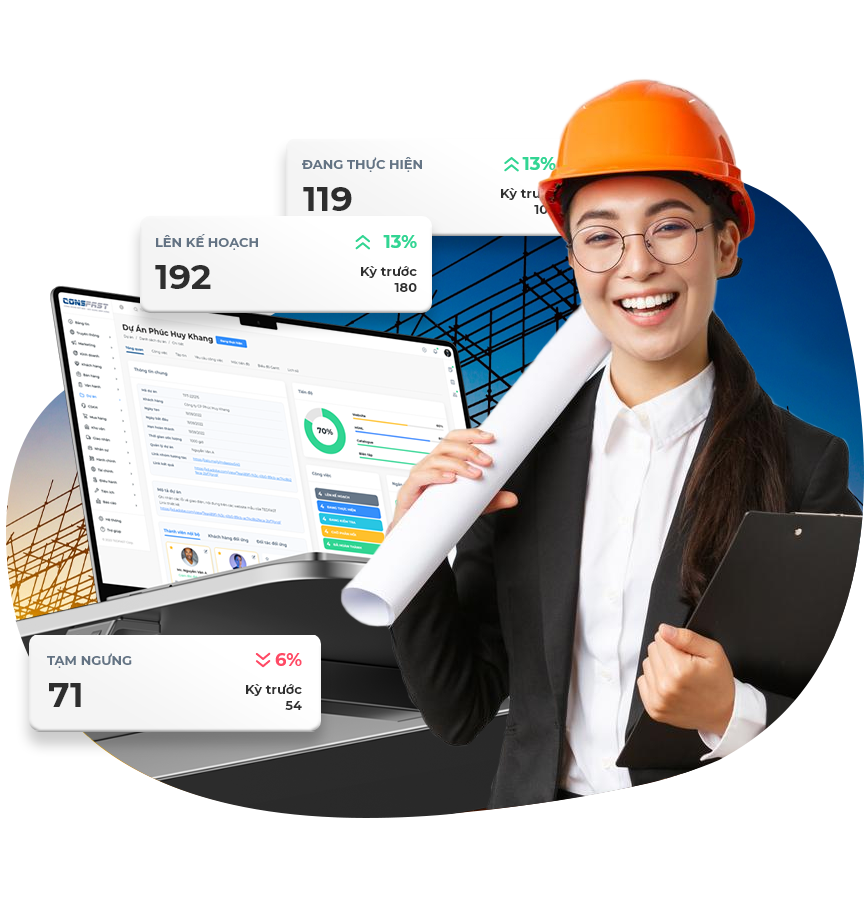 Đồng bộ công trường & văn phòng với PMS Consfast