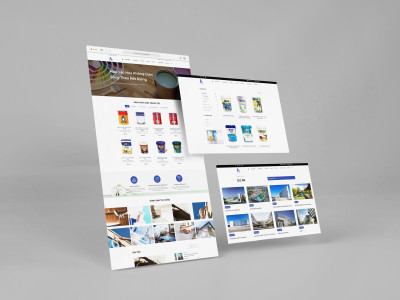 Website thi công + thương mại điện tử